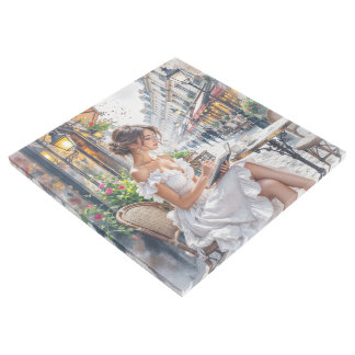Parisian Women Elegance: Paris Café Street Vibes Gallery Wrap