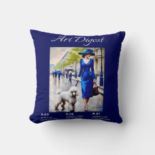 Parisians And Pets  Throw Pillow