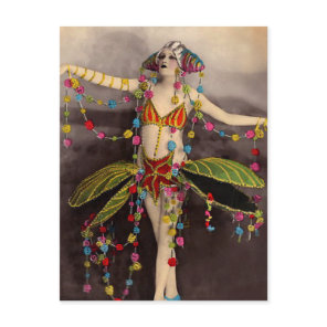 Parisienne Casino Dancer Postcard
