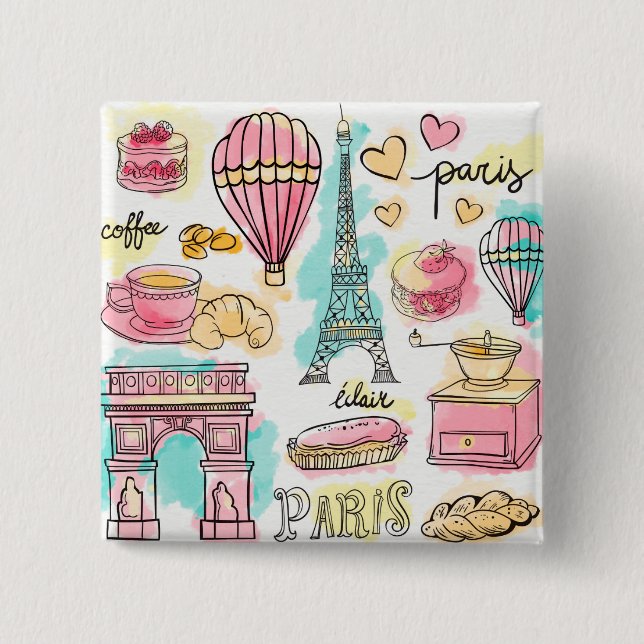 Paris's Stuff Button (Front)