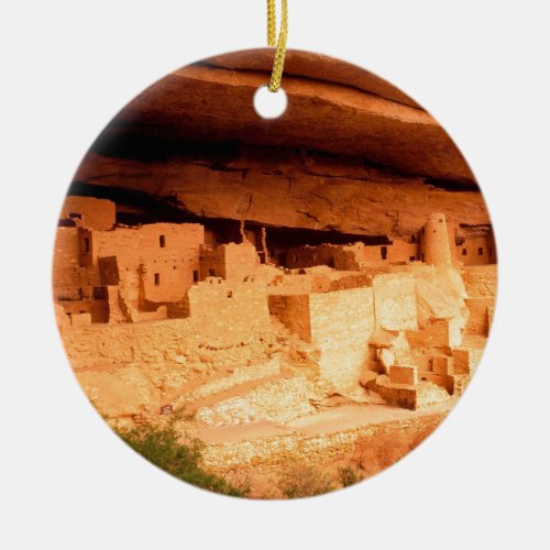 Park Anasazi Ruins Mesa Verde Colorado Ceramic Ornament