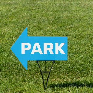 PARK Arrow Shaped Sign