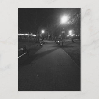 Park at night postcard