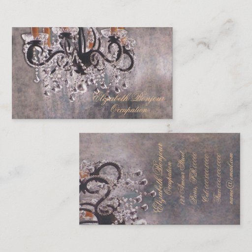 Customizable Park Avenue Chandelier ~ Business Card Chic