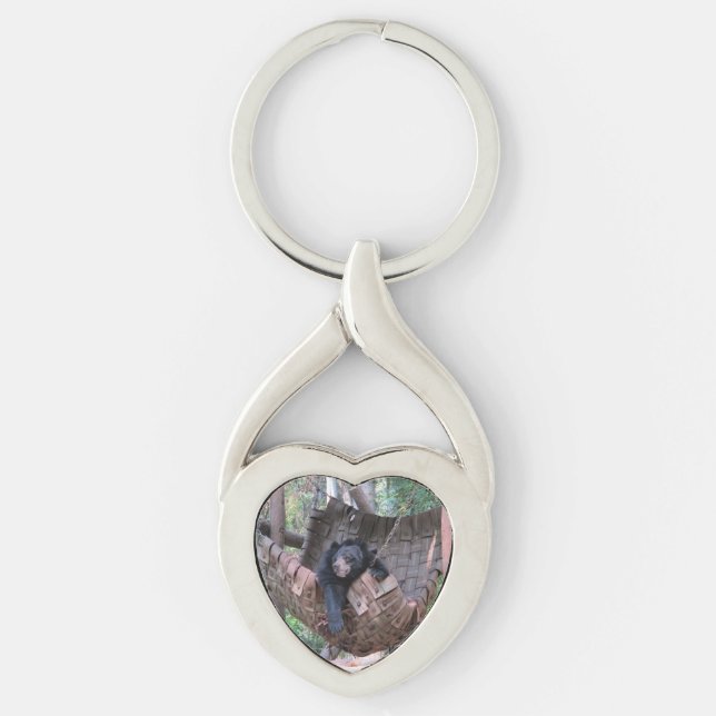 Park Bear Hammock Relax Peace Love Destiny Keychain (Front)