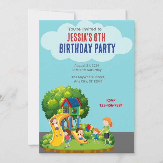Park Birthday Party Invitation (Front)