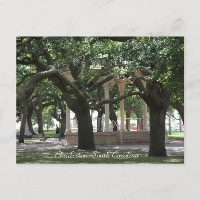 Park, Charleston South Carolina, Gazebo, Post card (Front)