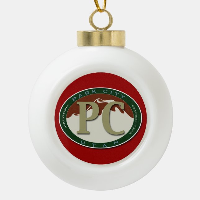 Park City Ceramic Keepsake Ornament (Front)