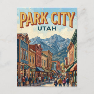 Park City Main Street traveler Utah Postcard