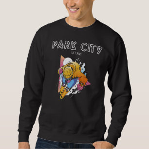 Park City North Utah USA Retro Ski Sweatshirt