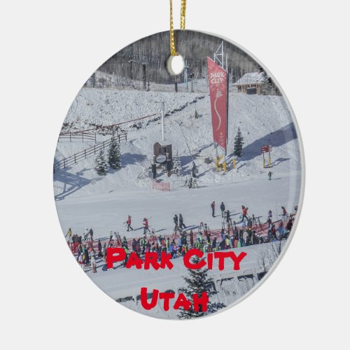 Park City Panoramic Christmas Ornament