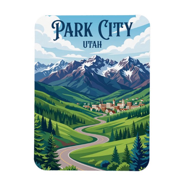Park City USA Magnet (Vertical)