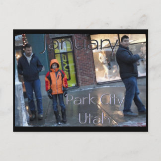 Park City Utah 01 22 12 people post card