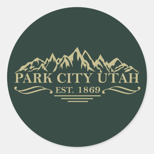 Park city Utah Classic Round Sticker (Front)
