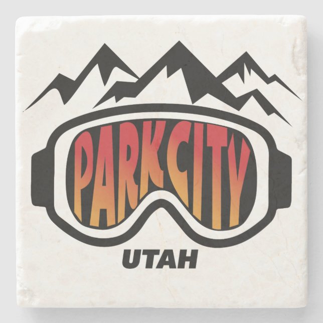 Park City Utah Collectible Marble Coaster (Front)