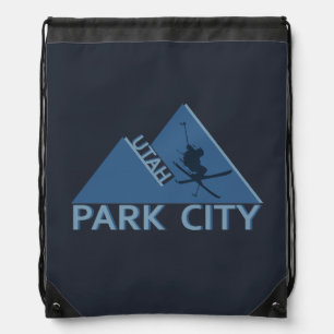 Park city Utah Drawstring Bag