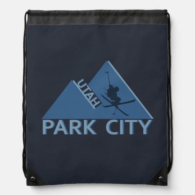 Park city Utah Drawstring Bag (Front)