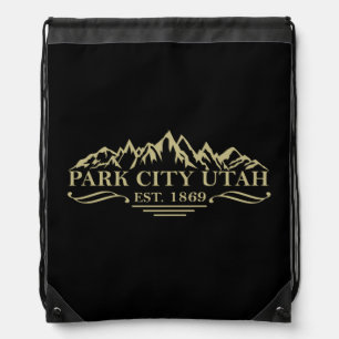 Park city Utah Drawstring Bag