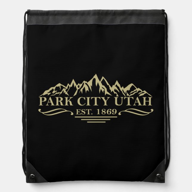 Park city Utah Drawstring Bag (Front)