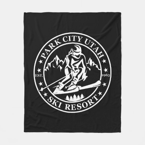 Park city utah fleece blanket