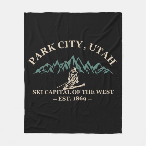 Park city utah fleece blanket