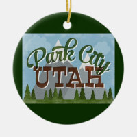 Park City Utah Fun Retro Snowy Mountains