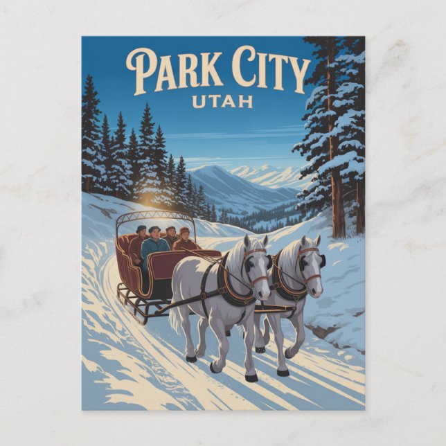 Park City Utah Holiday Postcard (Front)
