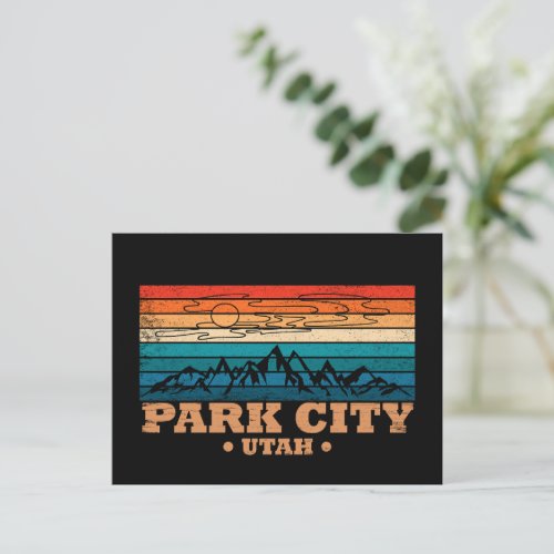 Park city utah holiday postcard
