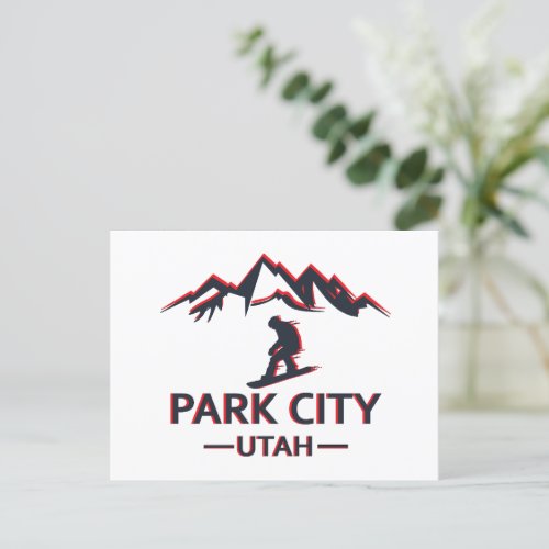 Park city Utah Holiday Postcard