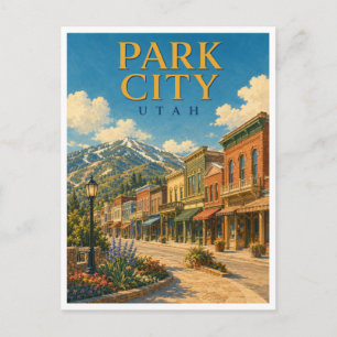 Park City Utah Main Street GeoSaga Postcard