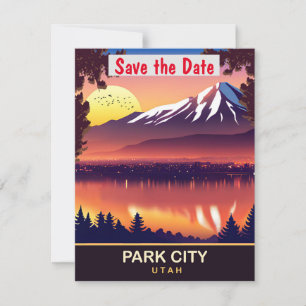 Park City Utah Mountain Wedding Invitation