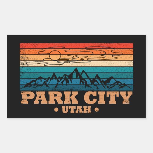 Park city utah rectangular sticker