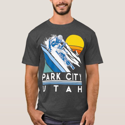 Park City Utah Retro Ski T_Shirt