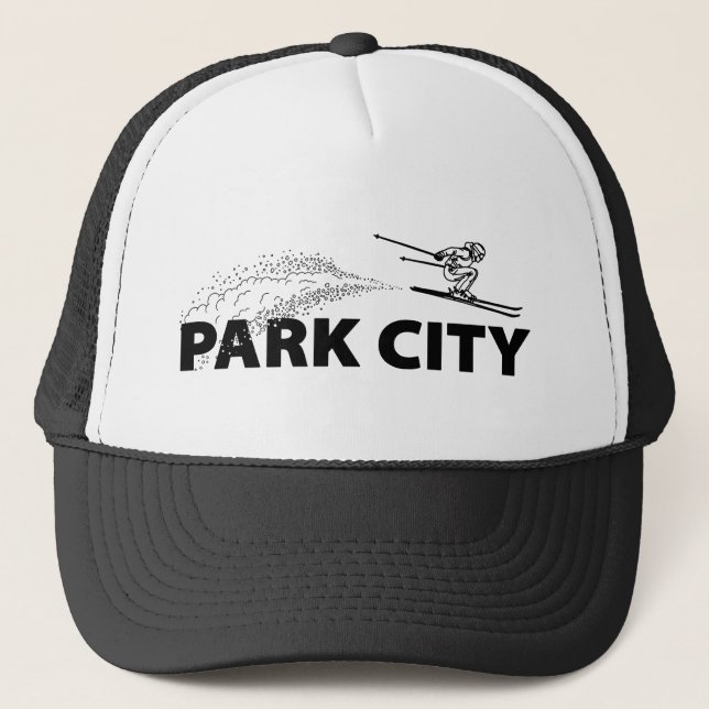 Park City Utah Ski Jumper Trucker Hat (Front)