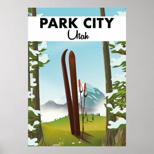 Park City Utah Ski poster