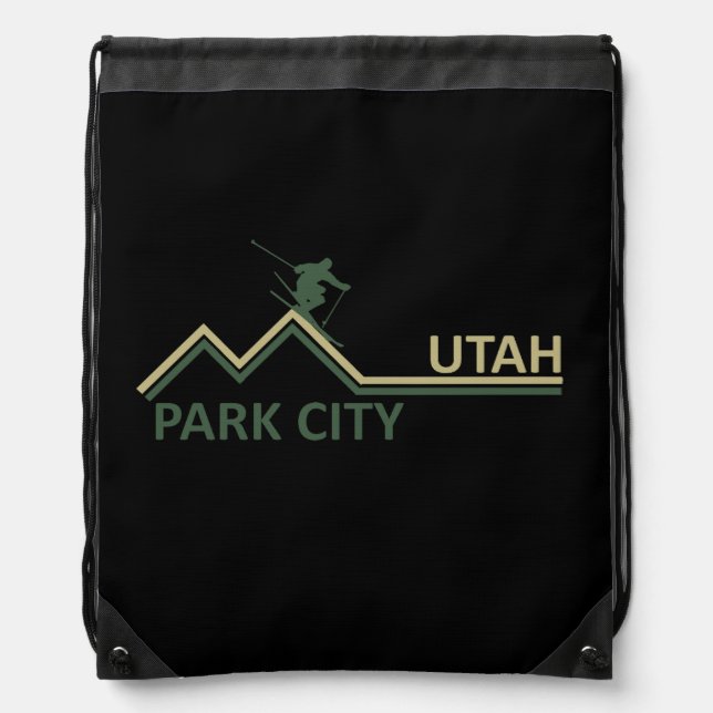 Park city Utah ski resort Drawstring Bag (Front)