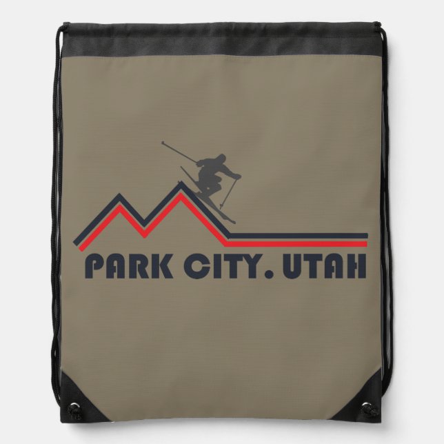 Park city Utah ski resort Drawstring Bag (Front)