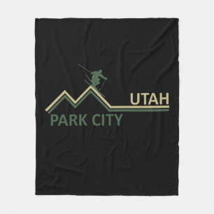 Park city Utah ski resort Fleece Blanket