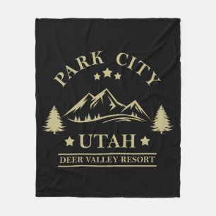Park city Utah ski resort Fleece Blanket
