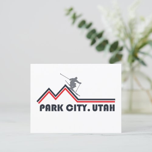 Park city Utah ski resort Holiday Postcard