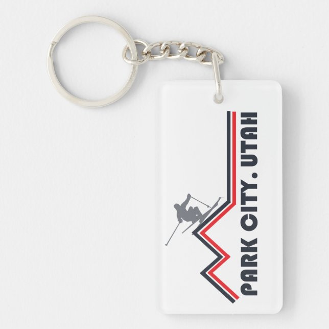 Park city Utah ski resort Keychain (Front)