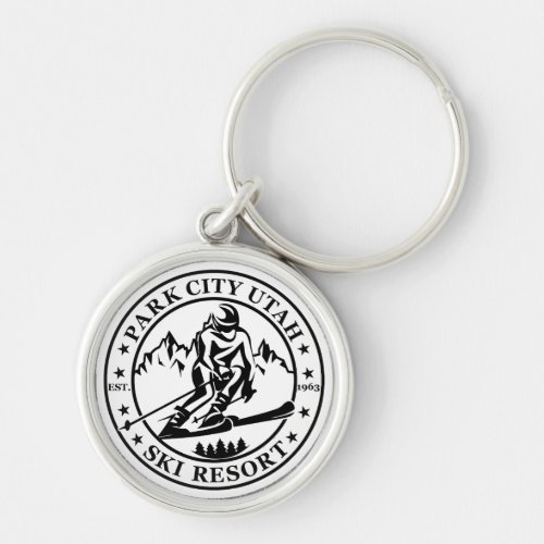 Park city Utah ski resort Keychain