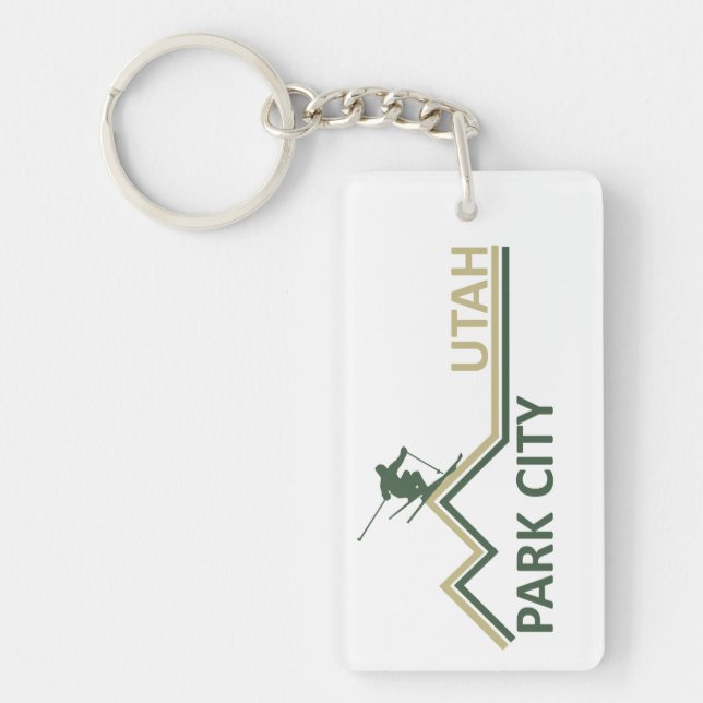 Park city Utah ski resort Keychain (Front)