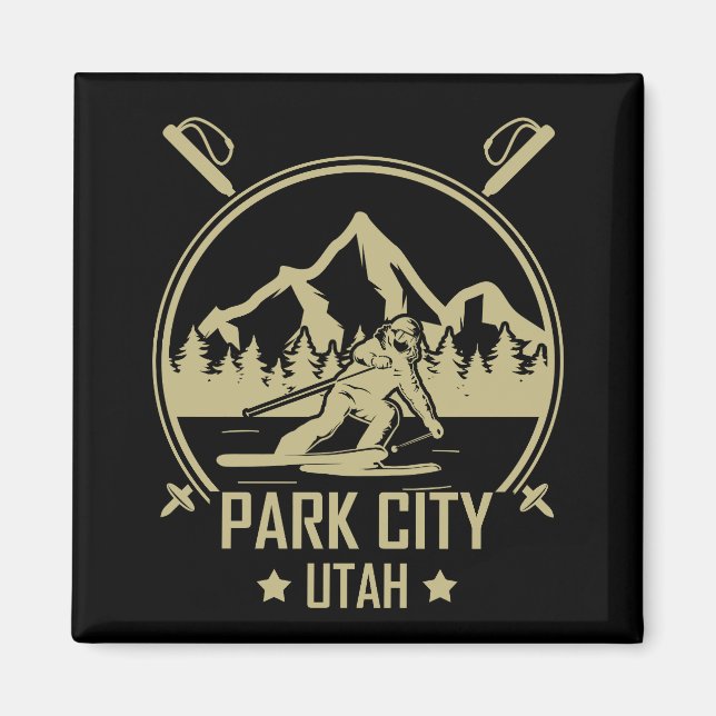 Park City Utah ski resort Magnet (Front)