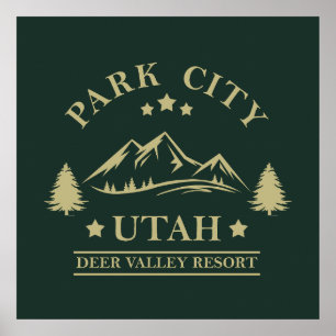 Park city Utah ski resort Poster