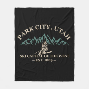 Park city Utah ski resorts Fleece Blanket