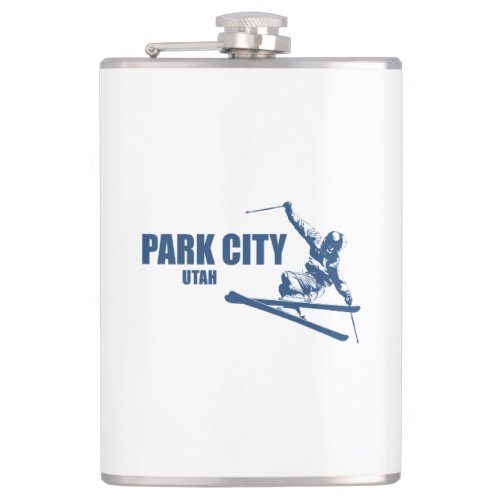 Park City Utah Skier Flask