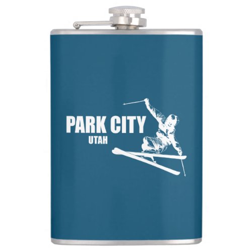 Park City Utah Skier Flask