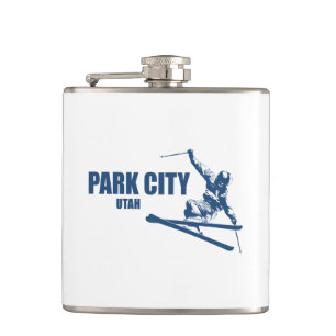 Park City Utah Skier Flask