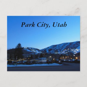 Park City Utah Skiing Postcard by Rebecca_Reeder at Zazzle
